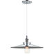Bulstrode's Workshop 1 Light 14 inch Chrome Pendant Ceiling Light in Chrome and Chrome
