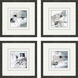 Abstract Blue and Black and Gray and White Framed Art