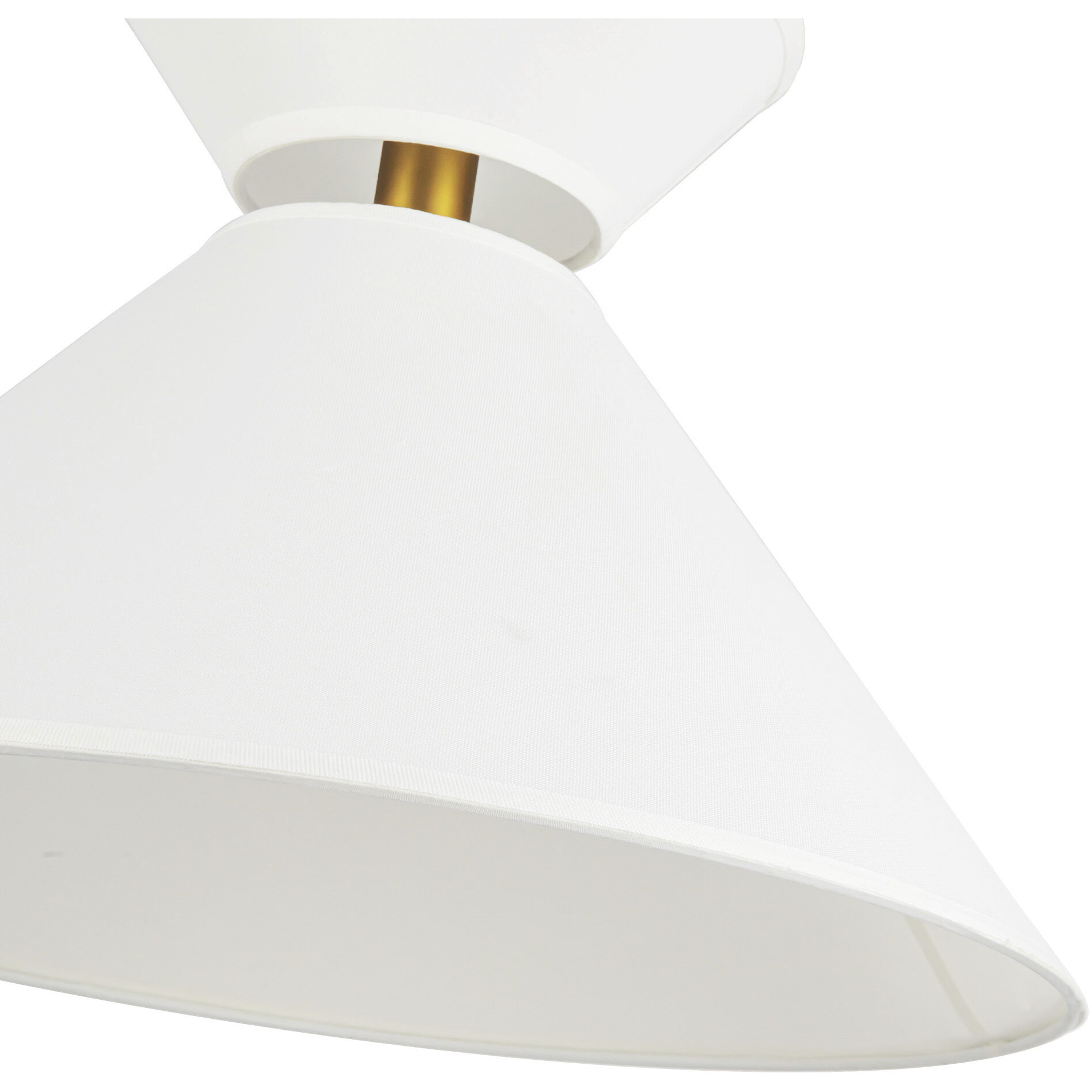 Alora Mood Chapelle Pendant Ceiling Light in Aged Gold and White Linen