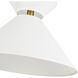 Alora Mood Chapelle Pendant Ceiling Light in Aged Gold and White Linen