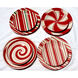 Candy Cane 8 X 8 inch Red Plates