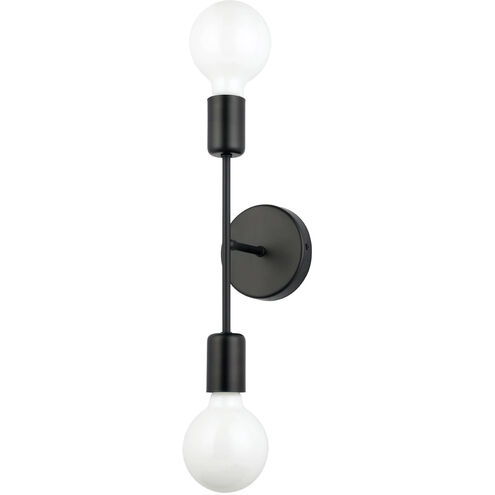 Avondale 2 Light 5 inch Matte Black Open Bulb Wall Sconce Wall Light