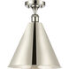 Ballston Cone 1 Light 16 inch Polished Nickel Semi-Flush Mount Ceiling Light