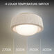 Tane LED 13 inch Beige Travertine and Aged Brass Flush Mount Ceiling Light