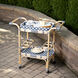 Designer'S Edge Selena Blue & White Rattan 34 X 16 inch Blue Serving Table