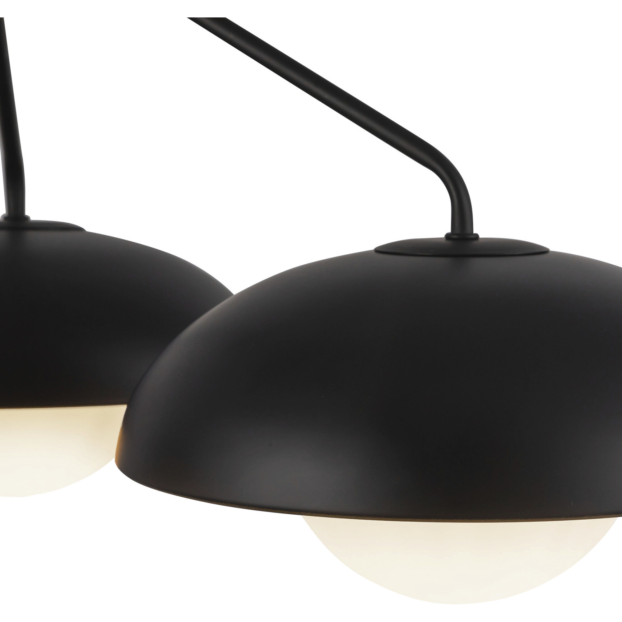 Alora Mood Rubio 3 Light 27.75 inch Matte Black/Opal Matte Glass Chandelier Ceiling Light
