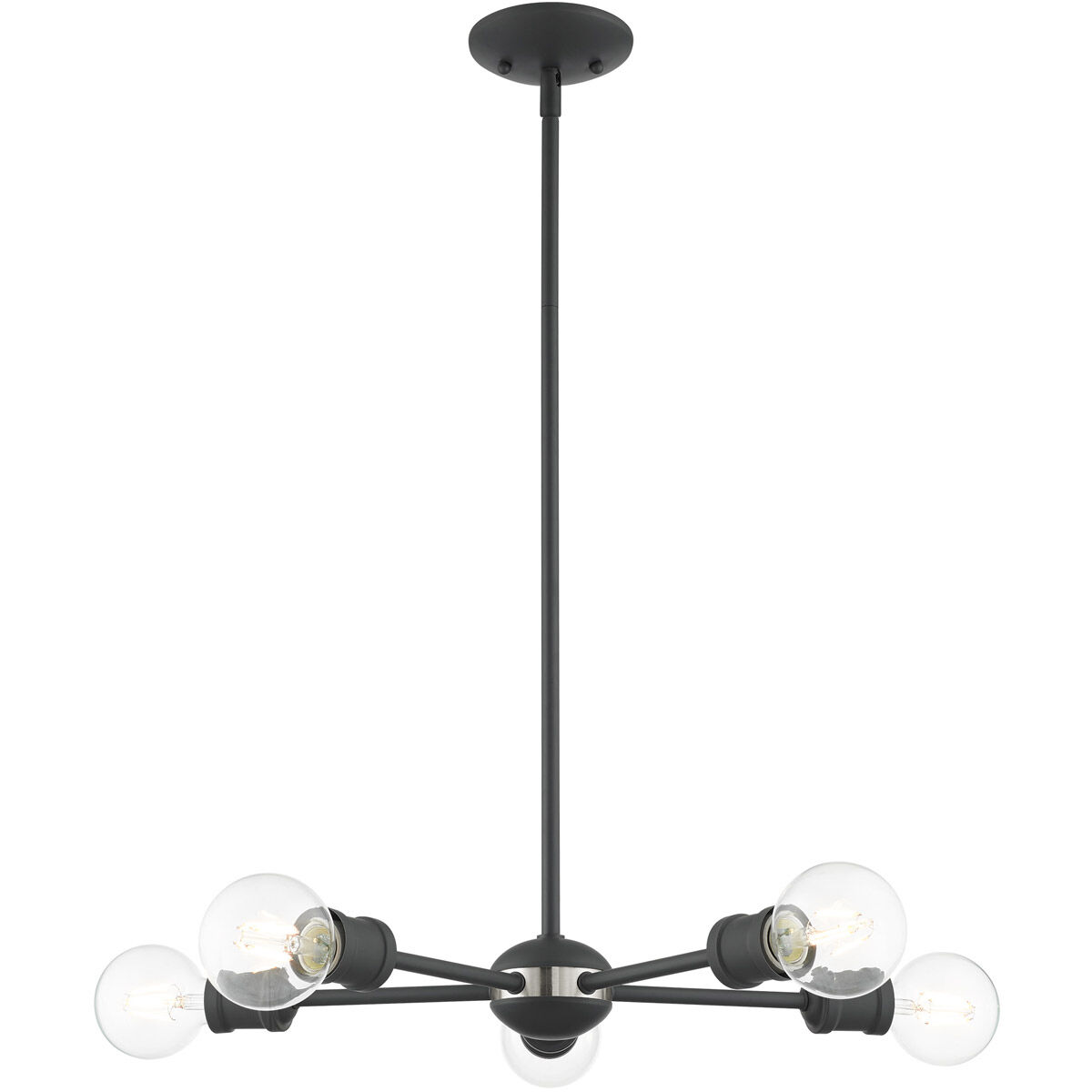 Lansdale 5 Light 19 inch Scandinavian Gray Chandelier Ceiling Light