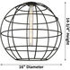 Lake Placid 1 Light 16 inch Matte Black Semi-Flush Mount Ceiling Light