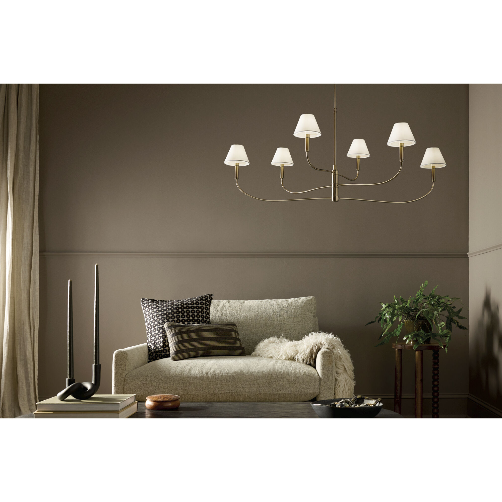 Eadie 6 Light 6 inch Champagne Bronze Chandelier Ceiling Light