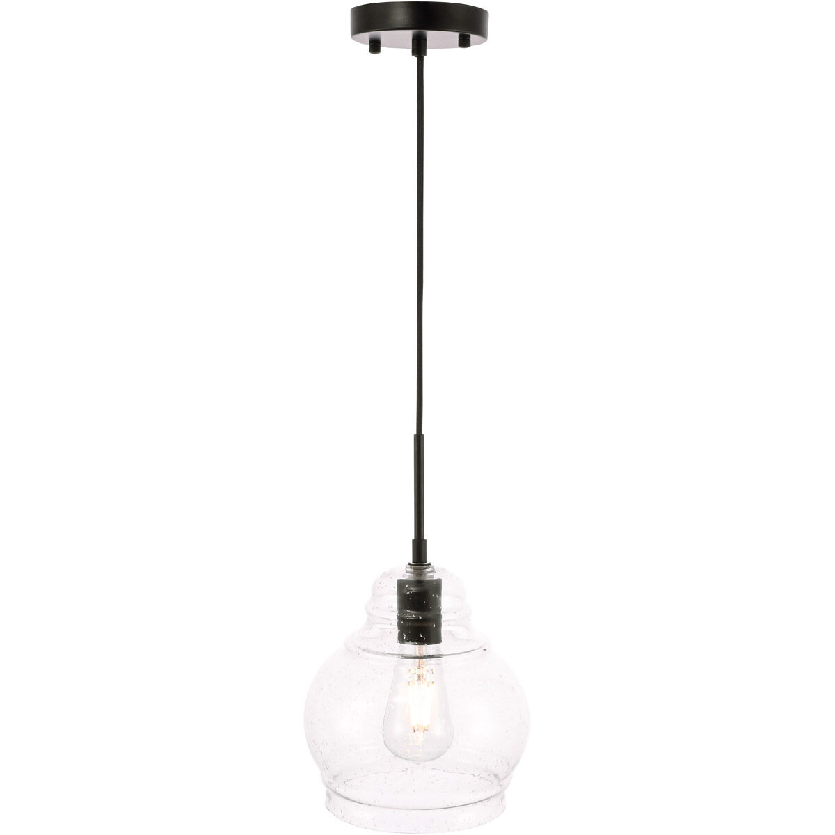 Pierce 1 Light 8 inch Black Pendant Ceiling Light