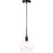 Pierce 1 Light 8 inch Black Pendant Ceiling Light