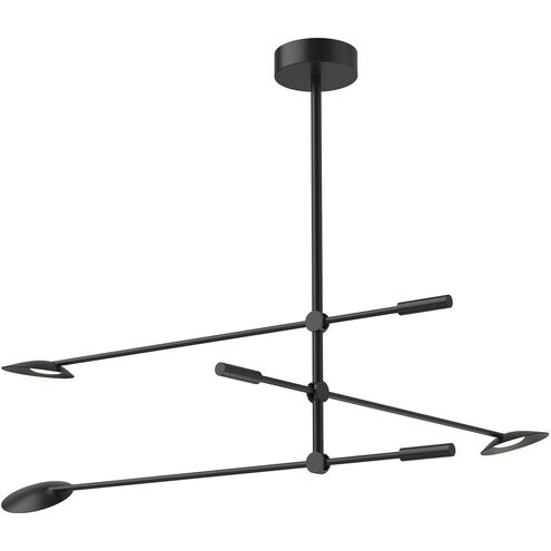 Rotaire LED 32.5 inch Black Chandelier Ceiling Light