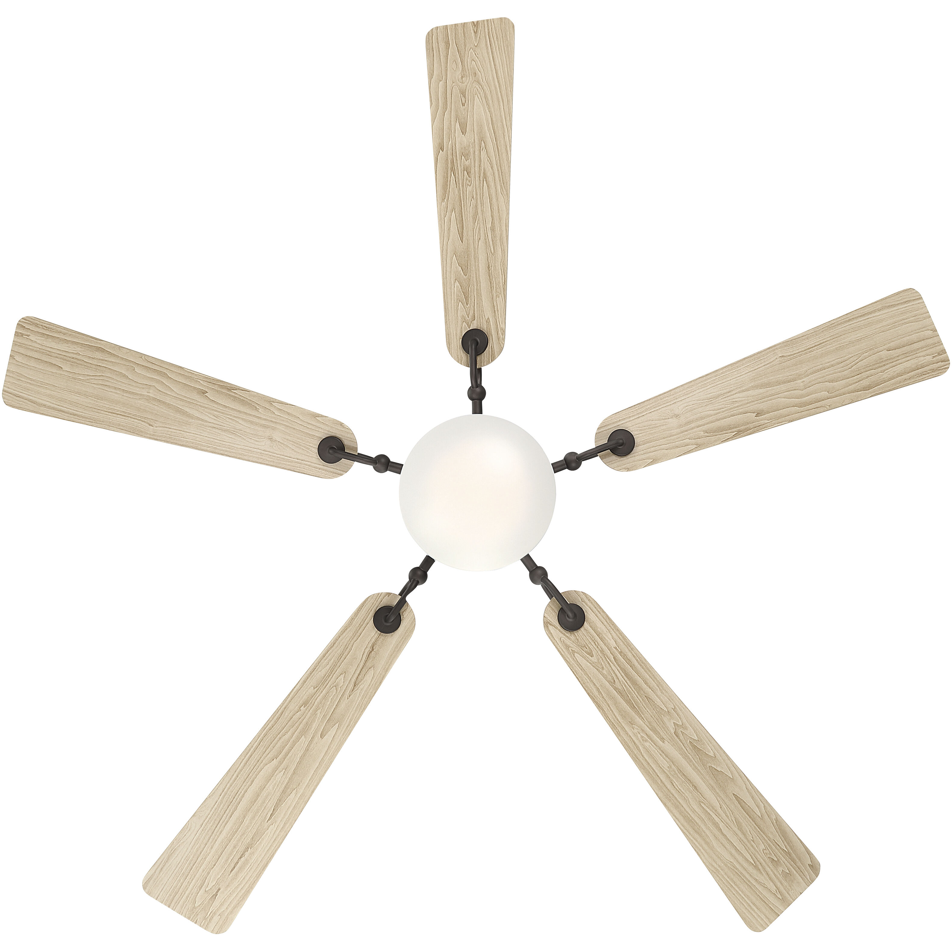 Cadena 65 inch Dark Bronze with White Oak Blades Smart Ceiling Fan