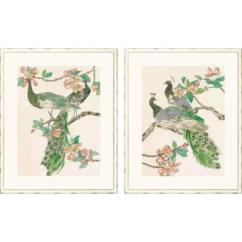 Animals Collection Rubbed Ivory Wood Shadow Box Style With Destressed Edges Framed Art