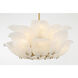 Orchid 10 Light 28.5 inch Legacy Brass Pendant Ceiling Light in White Handmade Glass