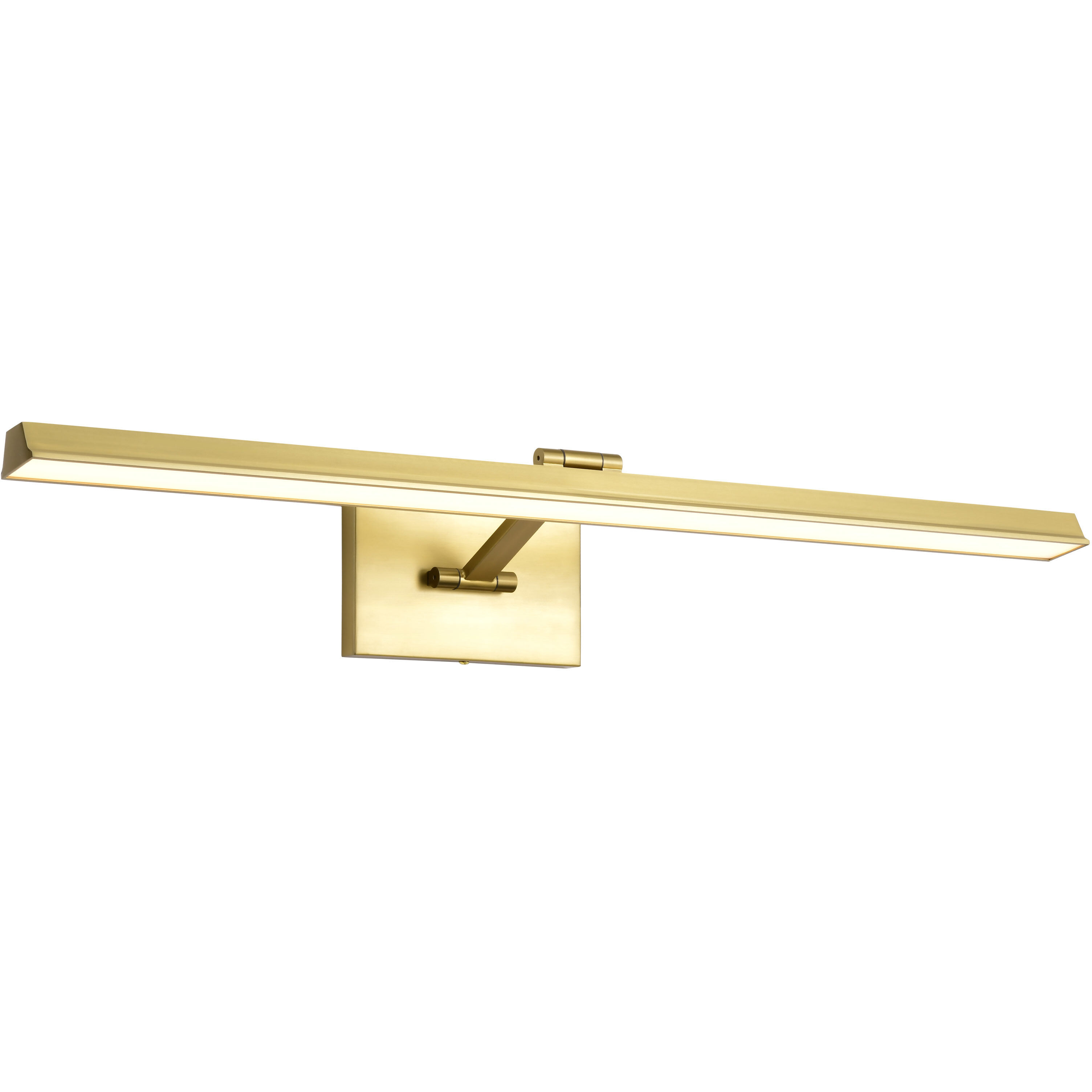 Hazel LED 35.8 inch Vintage Brass Vanity Wall Light