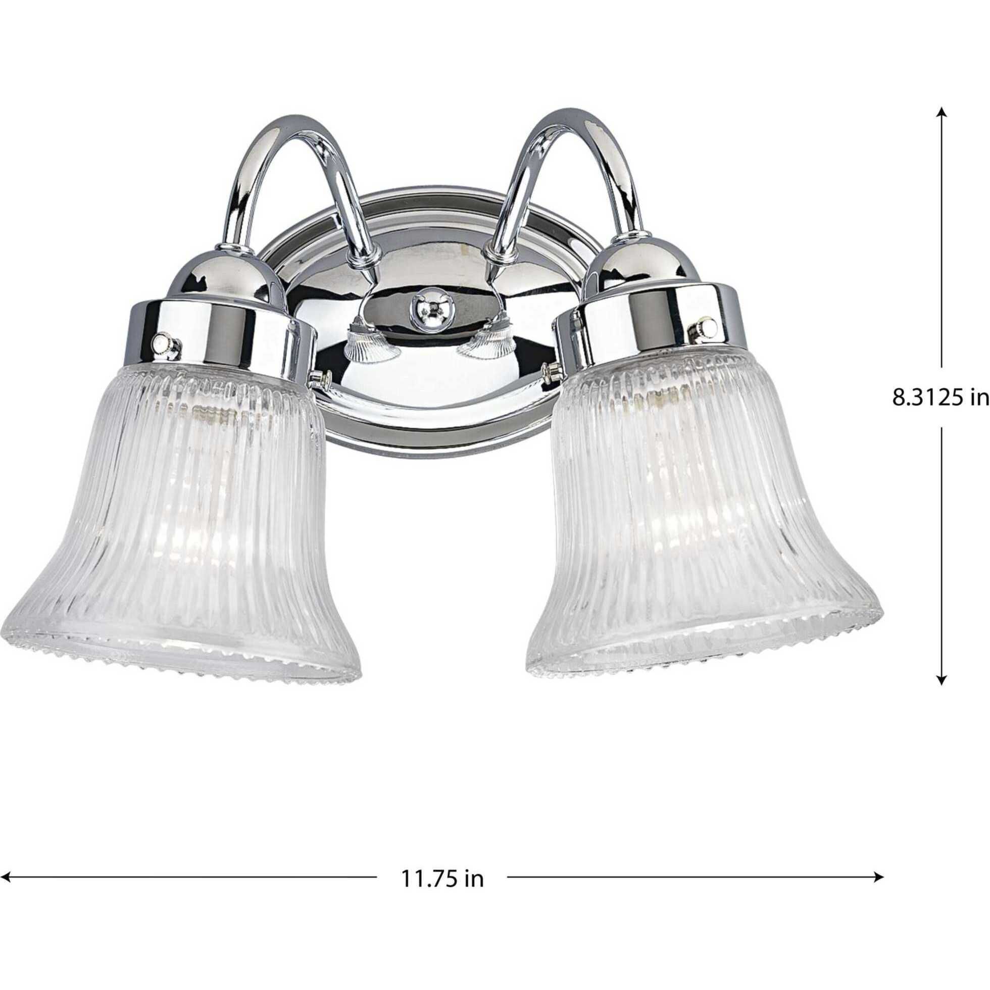 Clarence 2 Light 11.75 inch Polished Chrome Bath Vanity Wall Light