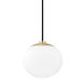 Estee 1 Light 8 inch Aged Brass Pendant Ceiling Light