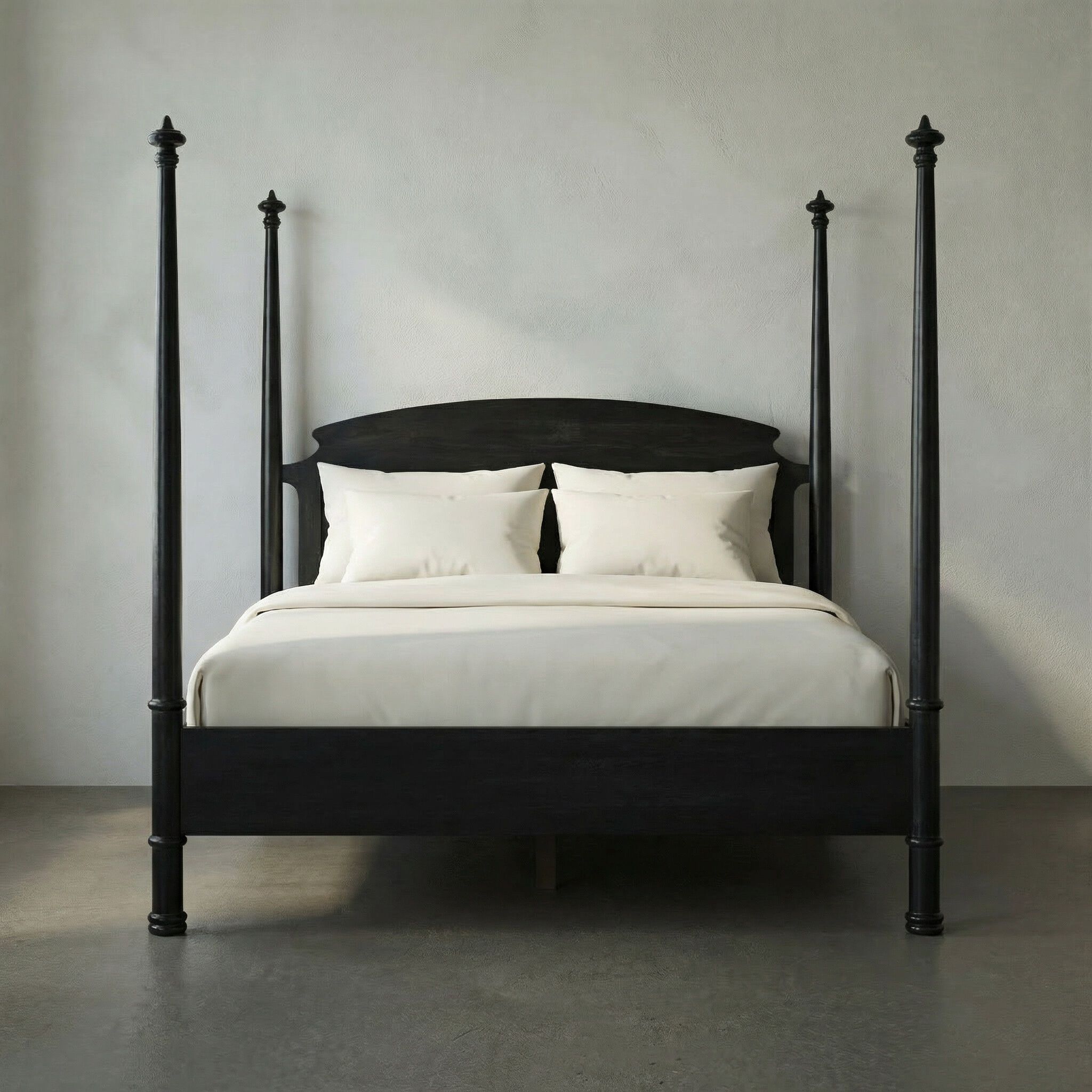 New Douglas Hand Rubbed Black Bed, Eastern King