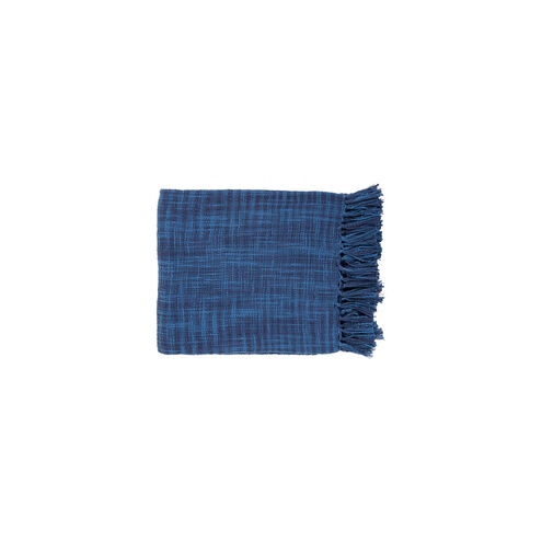 Tavia 59 X 49 inch Dark Blue Throw, Rectangle