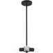Copenhagen 3 Light 13 inch Black Mini Chandelier Ceiling Light