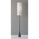 Bella 74 inch 100.00 watt Black Nickel Floor Lamp Portable Light