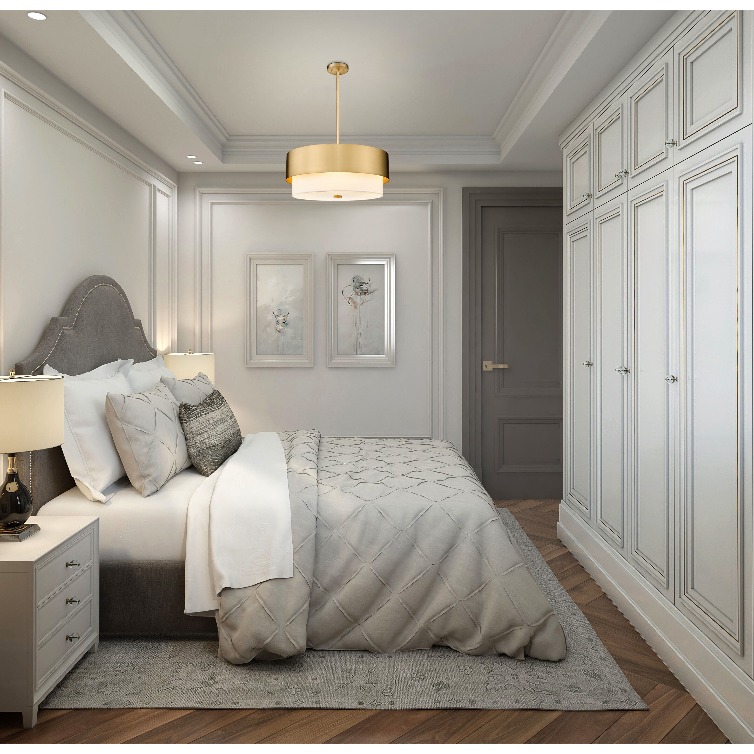 Counterpoint 5 Light 24 inch Modern Gold Chandelier Ceiling Light