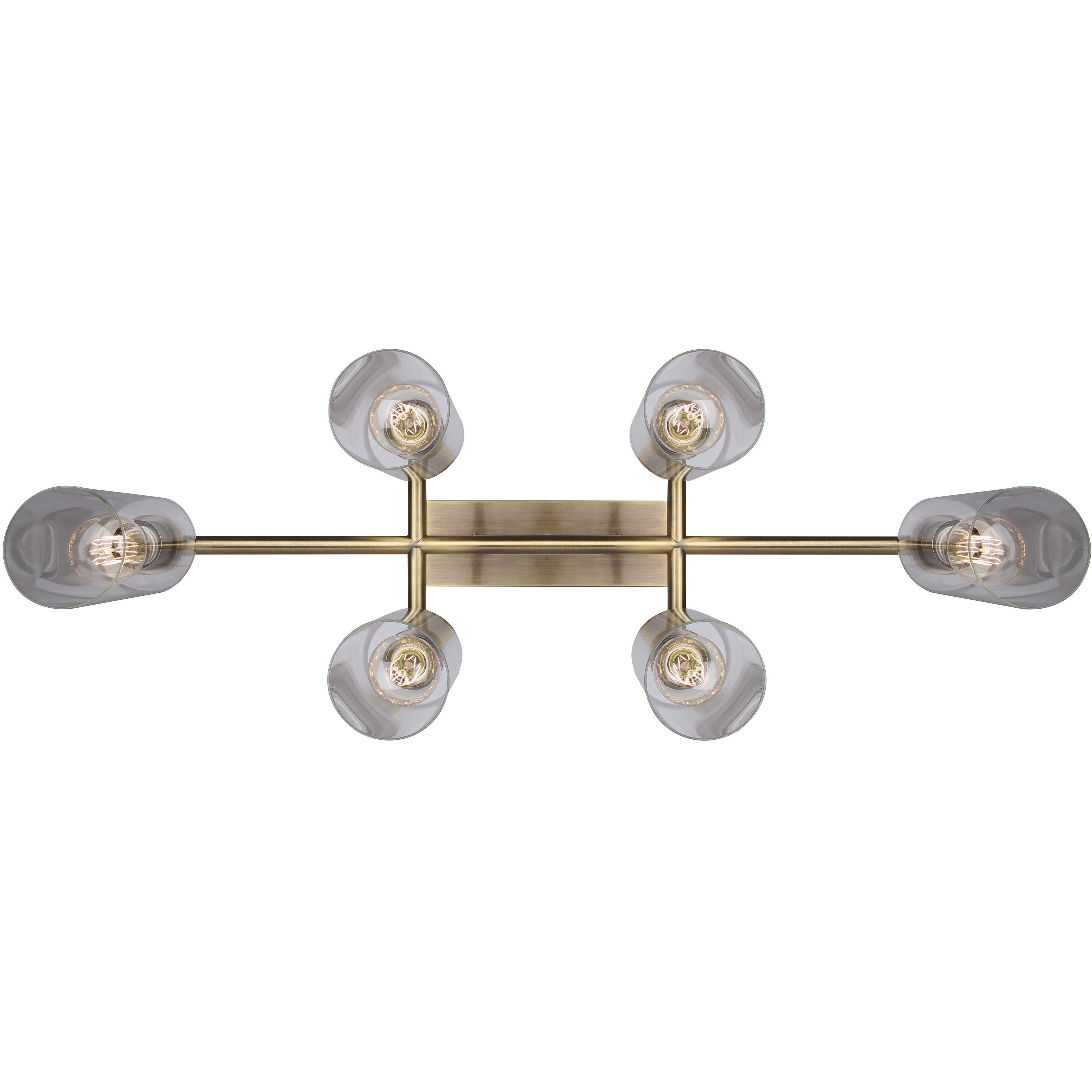 Jett 6 Light 34.5 inch Gold Chandelier Ceiling Light