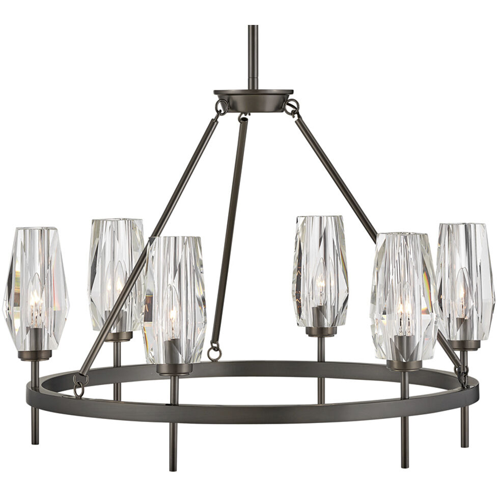 Ana 6 Light 30 inch Black Oxide Indoor Chandelier Ceiling Light