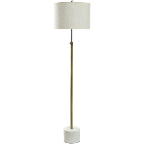 Cameron 64.5 inch 150.00 watt Brass and Marble Floor Lamp Portable Light