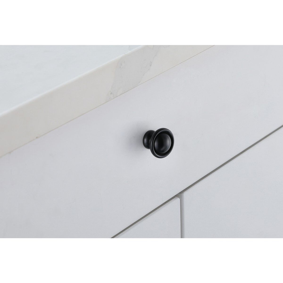 Kadea Matte Black Hardware Cabinet Knob, Set of 10