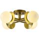 Canada 4 Light 18 inch Satin Brass Flush Mount Ceiling Light