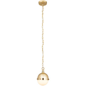 Harmelin 1 Light 7 inch Satin Brass Mini Pendant Ceiling Light
