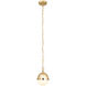 Harmelin 1 Light 7 inch Satin Brass Mini Pendant Ceiling Light