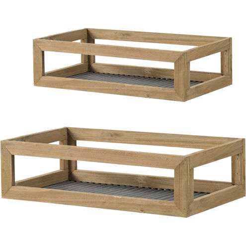 Anita Weathered Brown and Dark Gray Planter