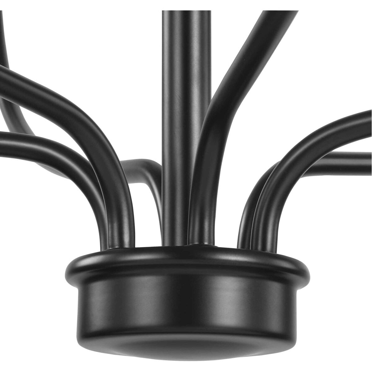 Bonita 6 Light 31 inch Matte Black Foyer Chandelier Ceiling Light, Design Series