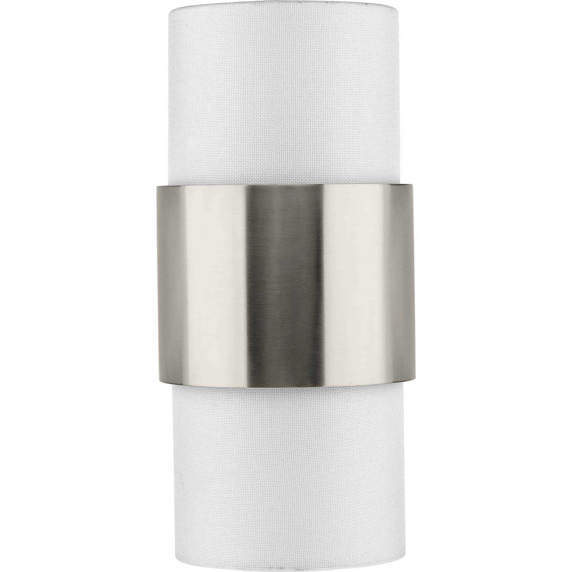 Silva 2 Light 7.87 inch Brushed Nickel Wall Sconce Wall Light, Design Series