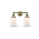 Franklin Restoration Canton LED 17 inch Antique Brass Bath Vanity Light Wall Light in Matte White Glass, Franklin Restoration