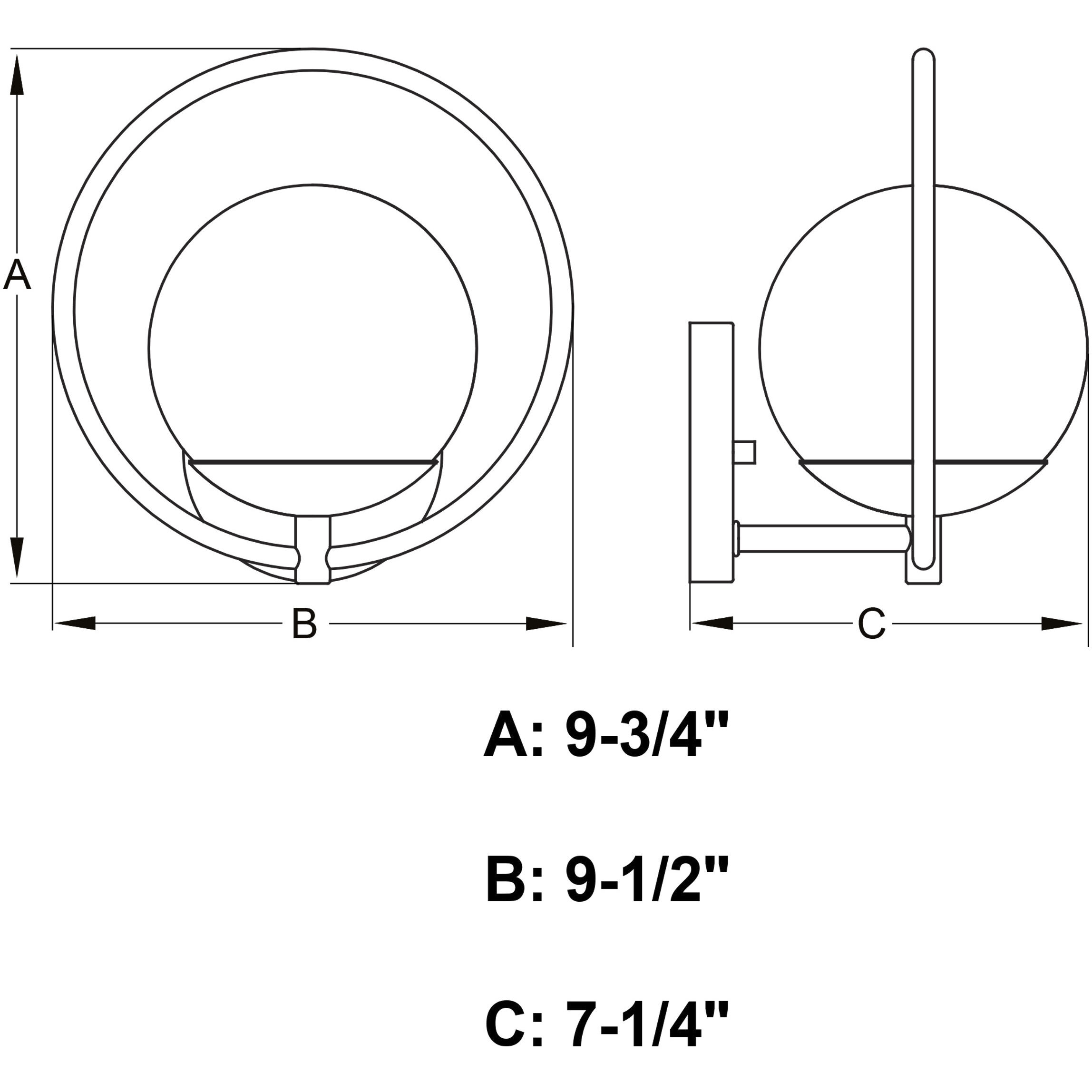 Bucktown LED 9.5 inch Matte Black Wall Light