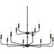 Pallas 12 Light 42.75 inch Black Chandelier Ceiling Light