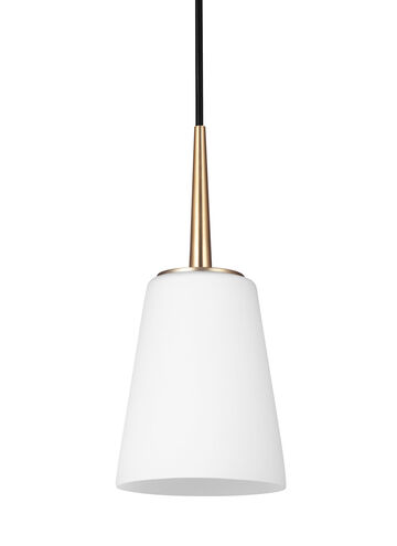 Driscoll 1 Light 5.25 inch Satin Brass Pendant Ceiling Light