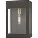 Barrett 1 Light 13 inch Bronze with Antique Brass Candle Outdoor Wall Lantern