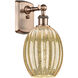 Ballston Preston Armed Sconce Wall Light in Antique Copper, Mercury