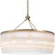 Hector 10 Light 35.43 inch Light Brushed Brass and Clear Glass Chandelier Ceiling Light, Large