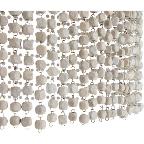 Halia 4 Light 30.5 inch Antique White / White Washed Wood Chandelier Ceiling Light