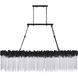 Matrix 12 Light 72 inch Matte Black and French Gold Linear Pendant Ceiling Light
