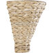 Hilton Head 1 Light 10.25 inch French Gold with Natural Seagrass Wall Sconce Wall Light