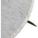 Muscadine 54 X 16 inch White Marble and Antique Bronze Coffee Table