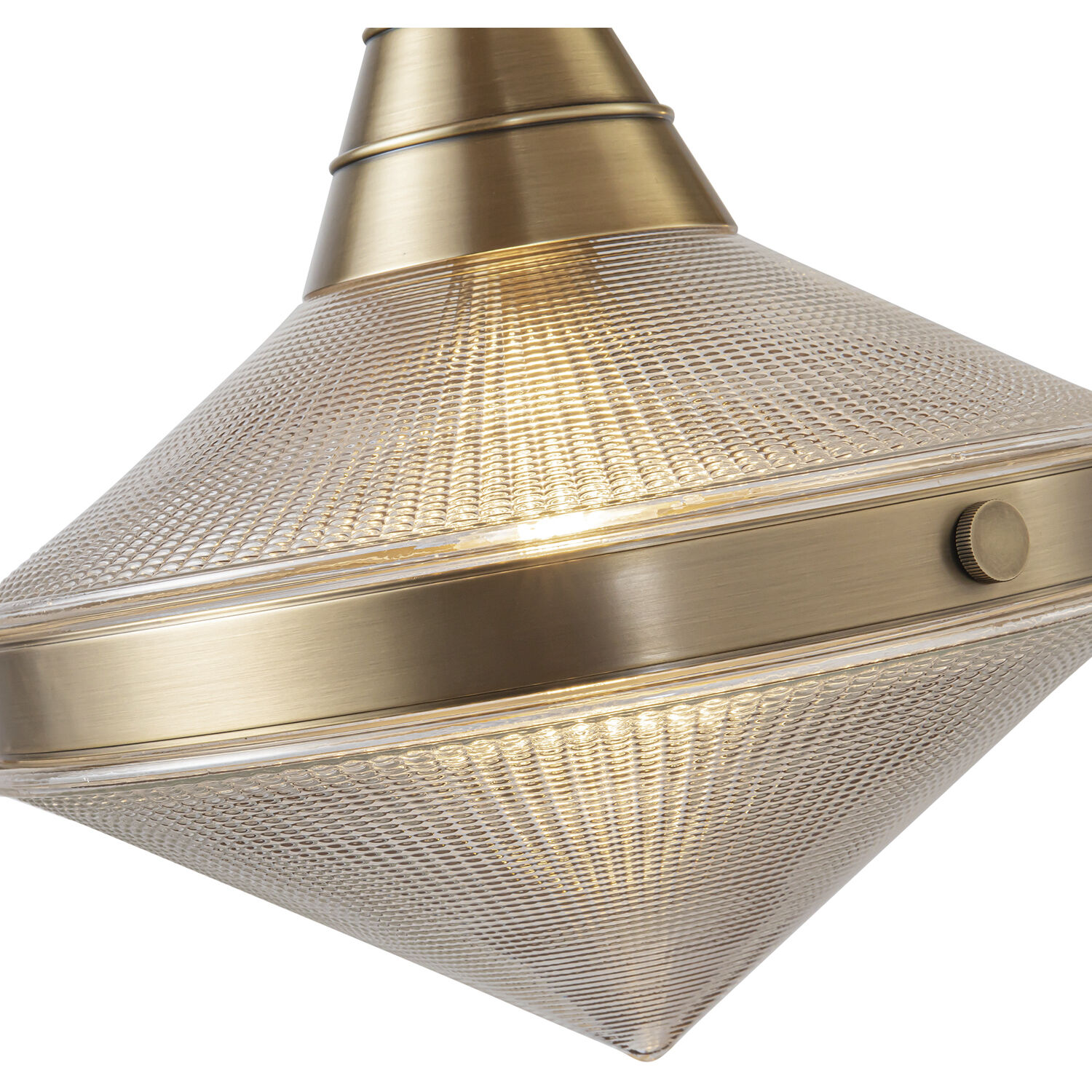 Willard 2 Light 40.63 inch Vintage Brass Linear Pendant Ceiling Light in Clear Prismatic Glass