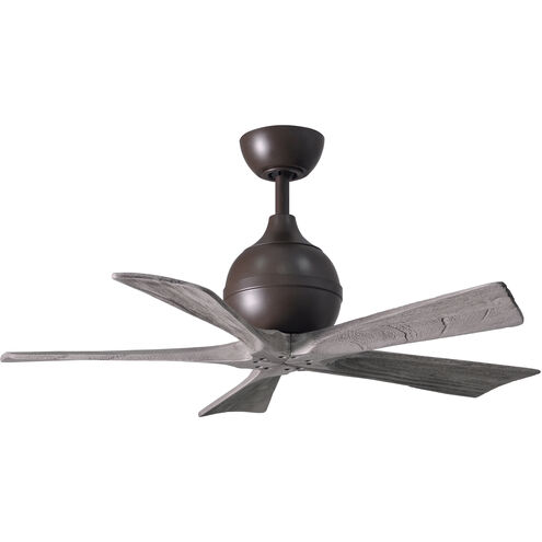 Atlas Irene-5 42 inch Textured Bronze with Barnwood Tone Blades Ceiling Fan in Barn Wood, Paddle Fan
